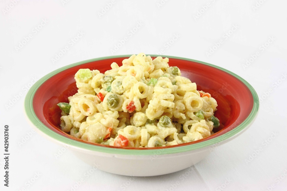 Colorful Bowl Of Old Fashioned Macaroni Salad Colorful Bowl Of Old Fashioned Macaroni Salad