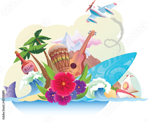 The tropical island