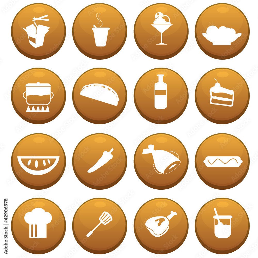 Fototapeta premium food icons