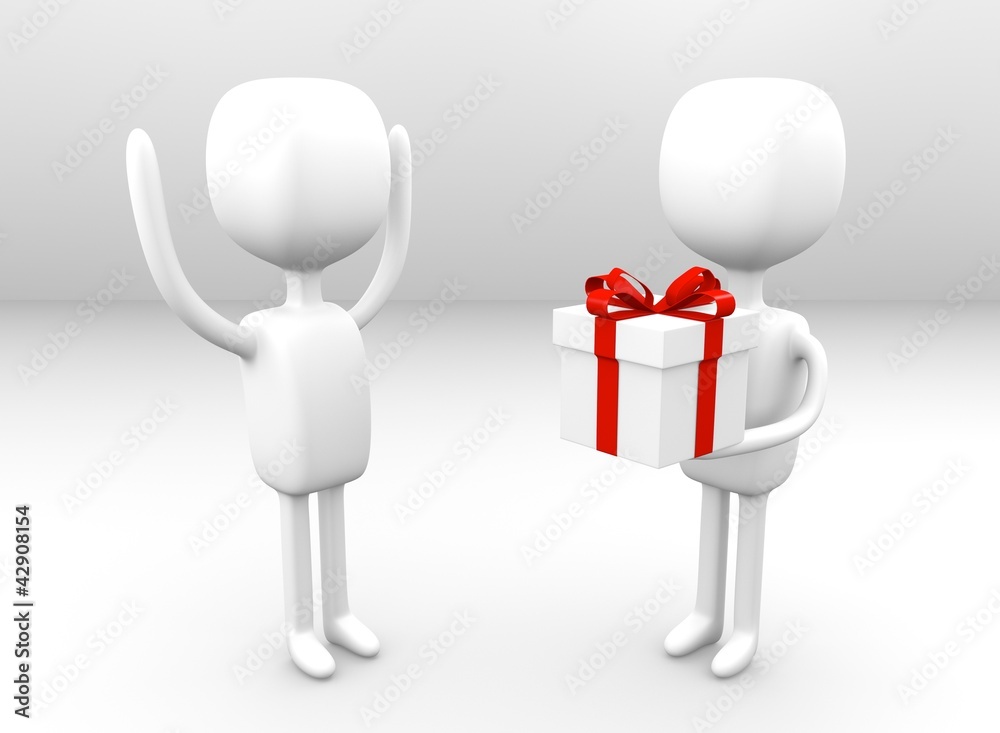 Geschenk überreichen StockIllustration Adobe Stock