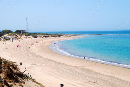 PAISAJE. PLAYA DE PUNTA CANDOR. ROTA, CÁDIZ, ANDALUCÍA. ESPAÑA 