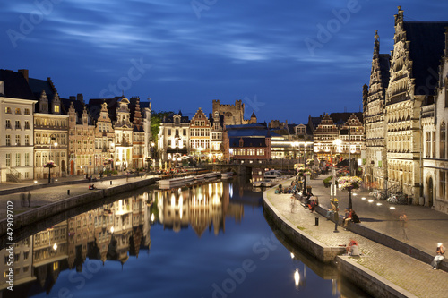 GENT - Korenlei and Graselie street - Belgium. photo