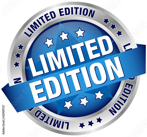 Button Banner "Limited Edition" Blue/Silver