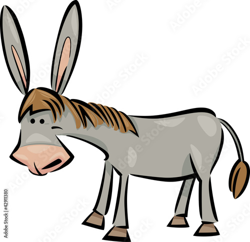 cartoon illustration of donkey