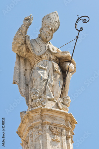 Spire of St. Oronzo. Ostuni. Puglia. Italy.