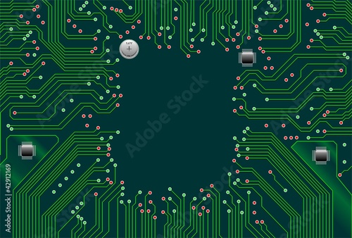 Circuito Elettronico Scheda Computer Motherboard Circuit-Vector