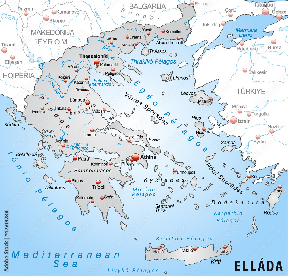 Umgebungskarte von Griechenland