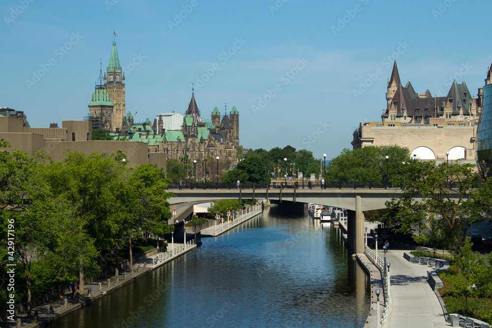 The Rideau Canal in Ottawa, Canada