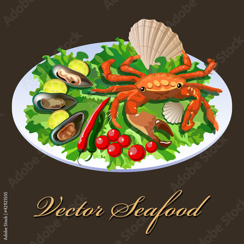Crab in salad