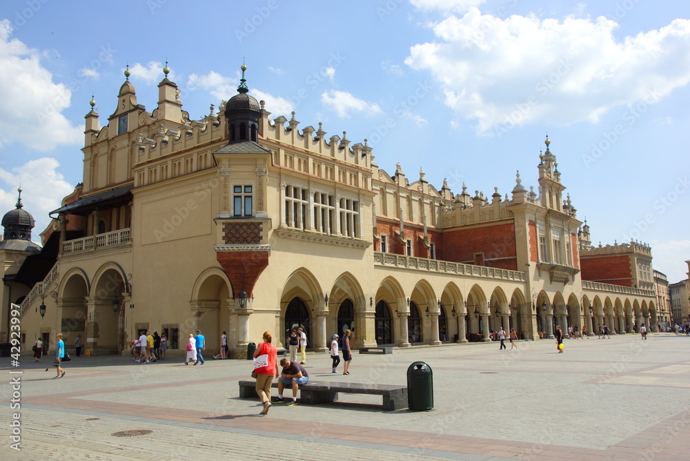 Old sloth hall, Sukiennice on the Krakow main square, Poland