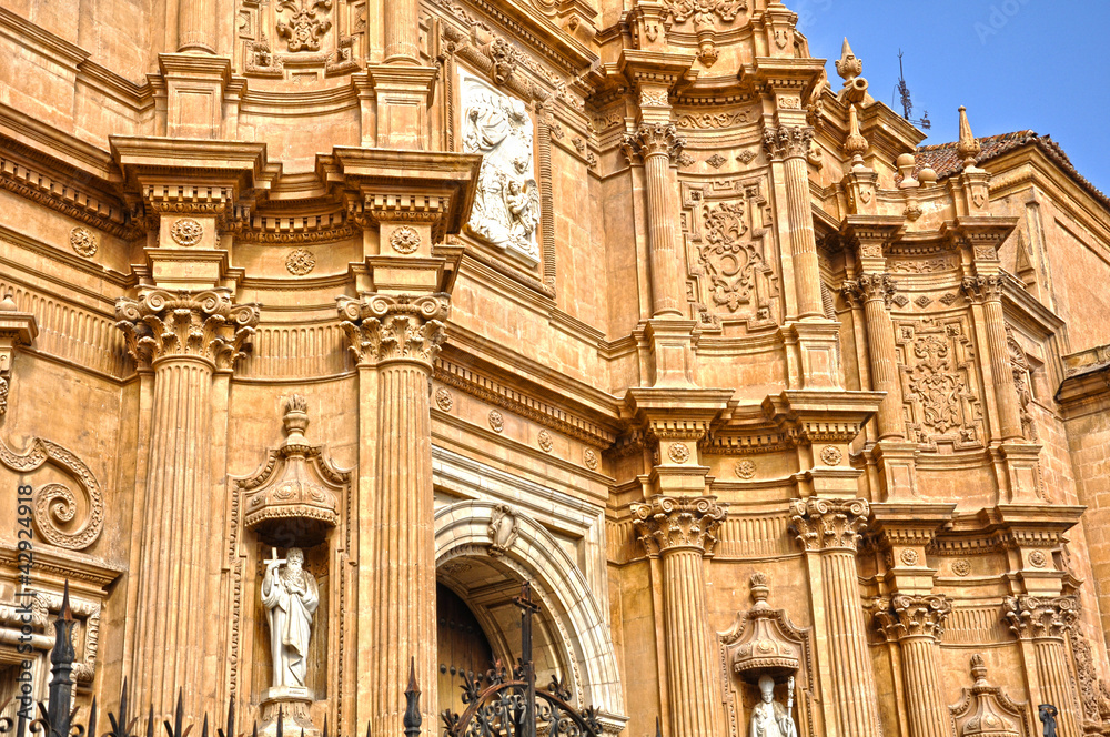 El barroco de la catedral de Guadix, Granada, Andalucía, España