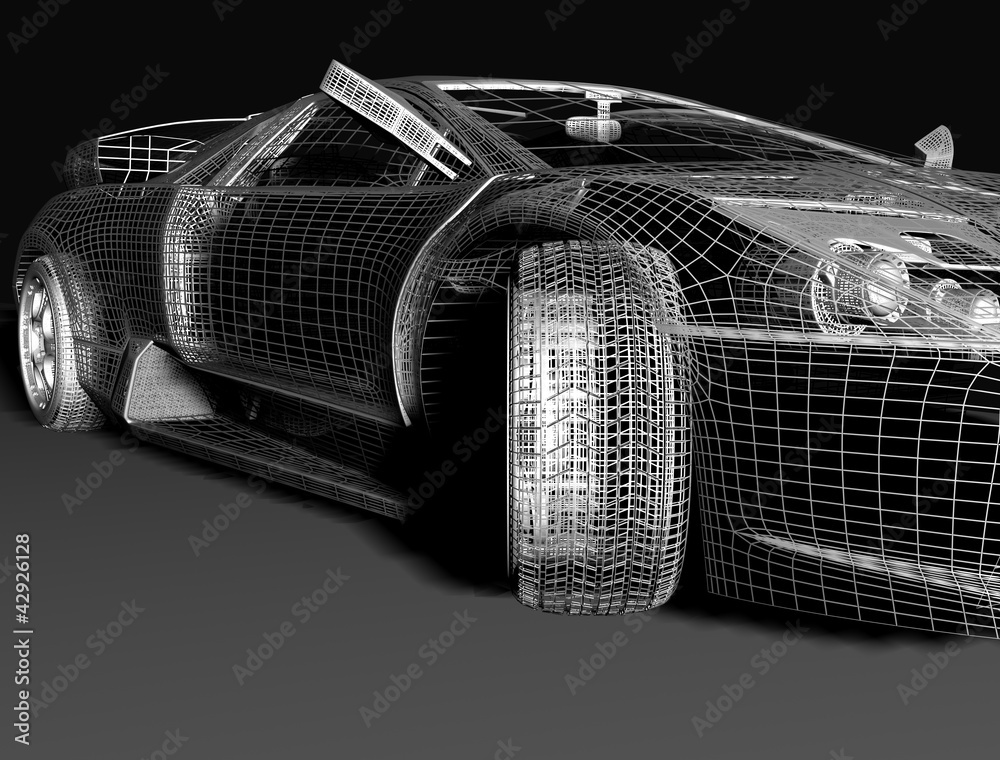 Naklejka premium automobile wire