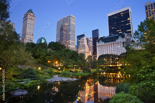 Obraz na płótnie Central Park and Manhattan Skyline. w salonie