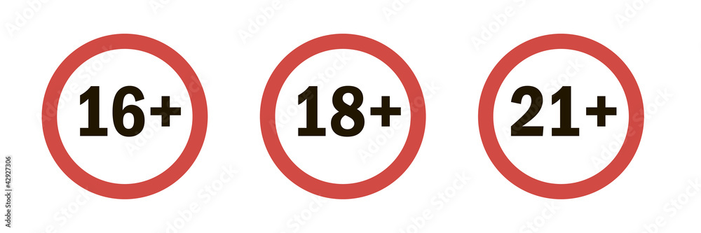 18+ sign 18+ sign