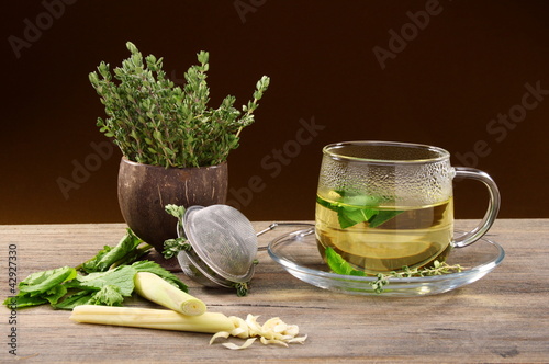 Medicinal herbs for tea.