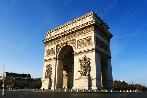 Beautiful view of the Arc de Triomphe, Paris