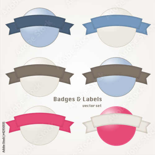 Set of business badges and labels