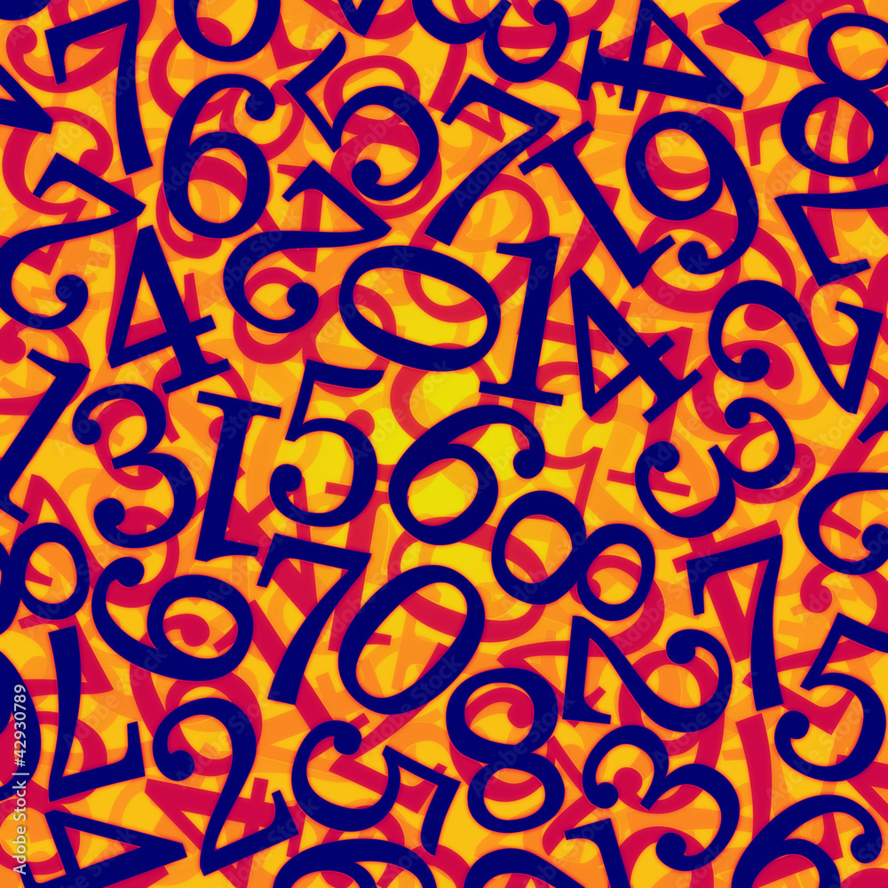 Naklejka premium Abstract numbers