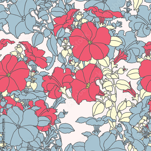 Seamless pattern with flowers