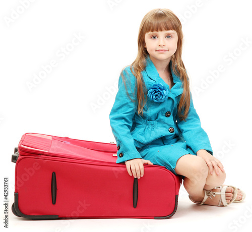 Portrait of little girl wit...