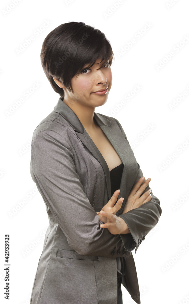 Pretty Mixed Race Young Adult with Funny Face Pretty Mixed Race Young Adult with Funny Face