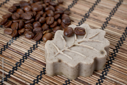 handwork and coffee soap
