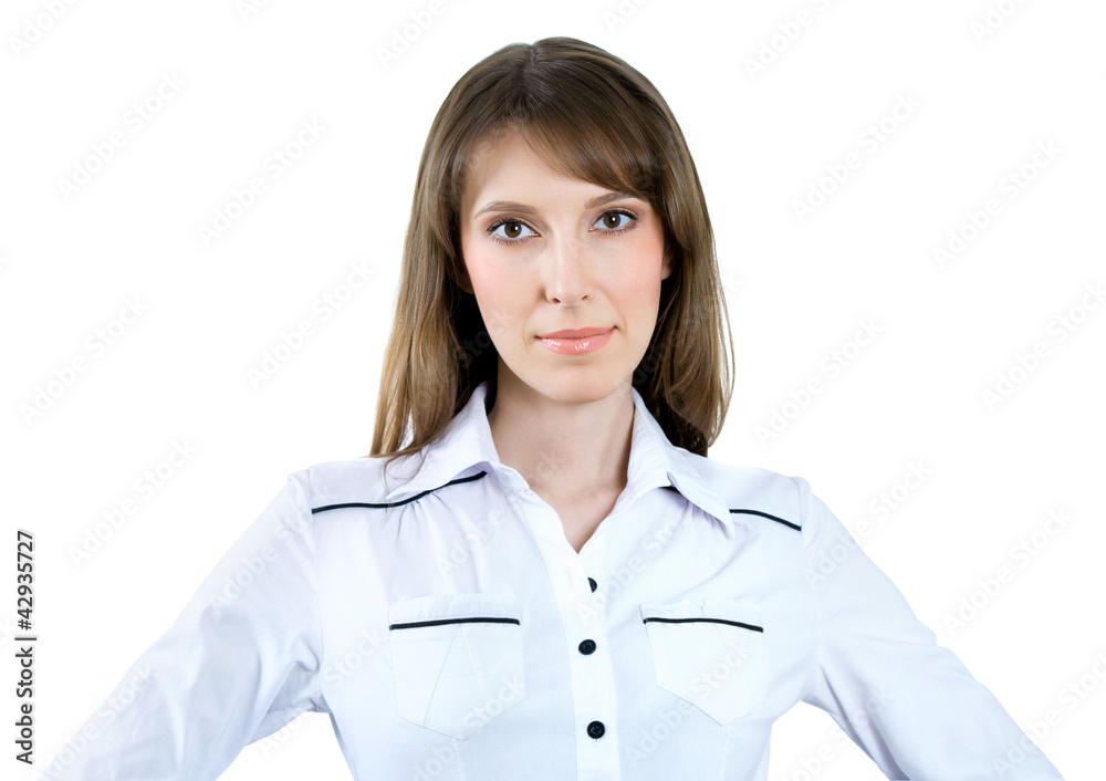 Successful business woman. Isolated over gray background Successful business woman. Isolated over gray background