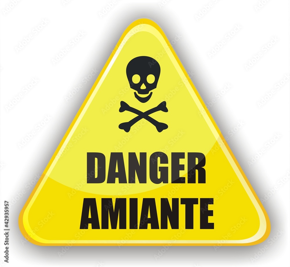 Obraz premium panneau danger amiante