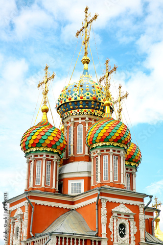 Domes on Stroganov Church Nizhny Novgorod Russia