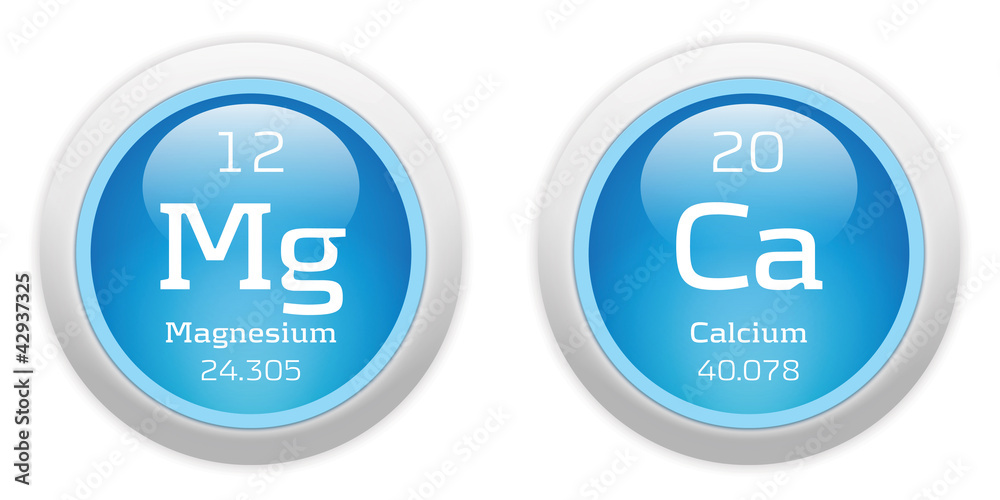 Magnesium and Calcium blue glossy web buttons Magnesium and Calcium blue glossy web buttons