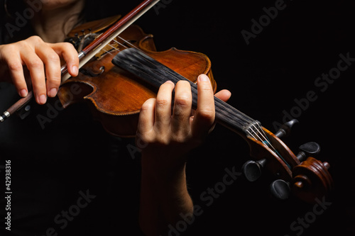 Musician playing violin