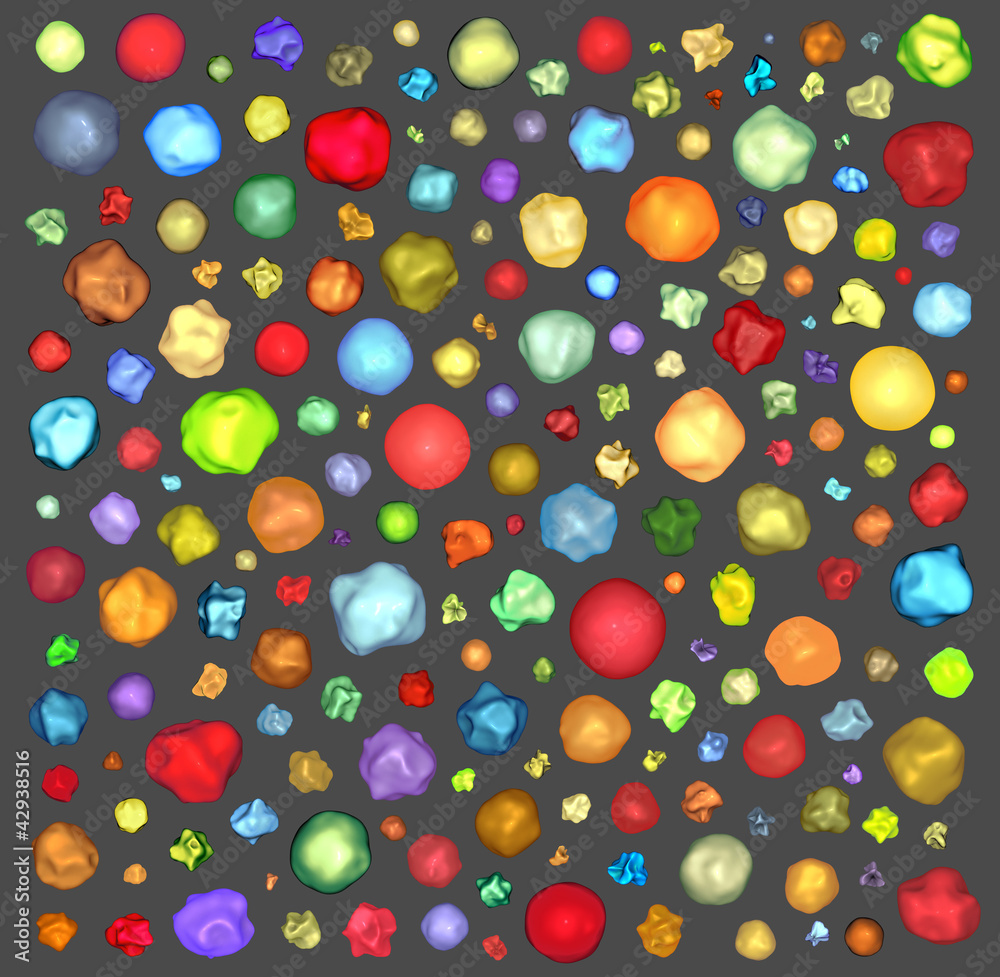 3d bright abstract shapes on gray backdrop 3d bright abstract shapes on gray backdrop