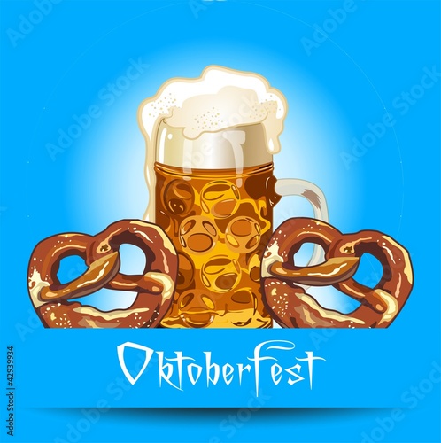 Beer and pretzel