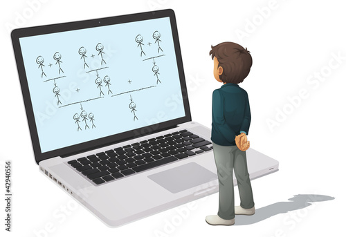 laptop and man