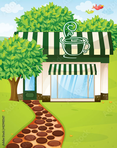 tent coffee shop