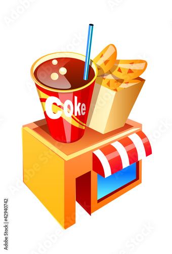 vector icon fastfood shop