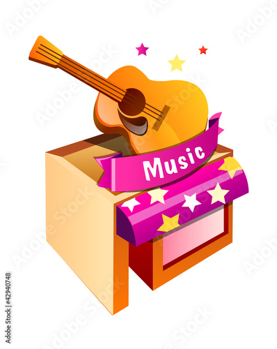 vector icon music shop