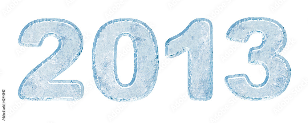 New Year 2013 background. There is a clipping path