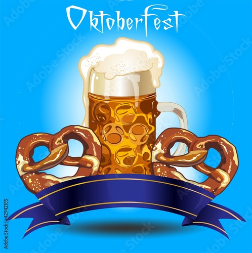 Beer and pretzel banner