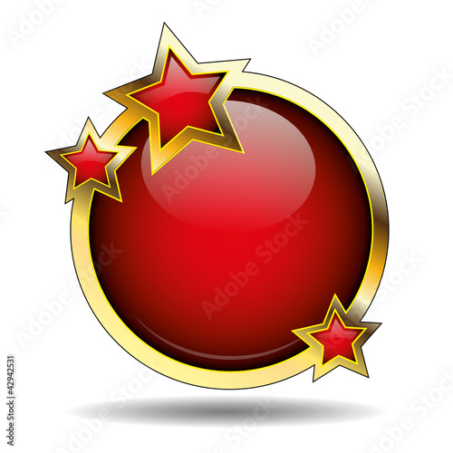 red xmas button