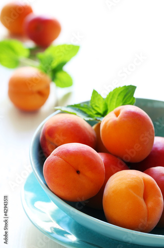 Apricots in Blue