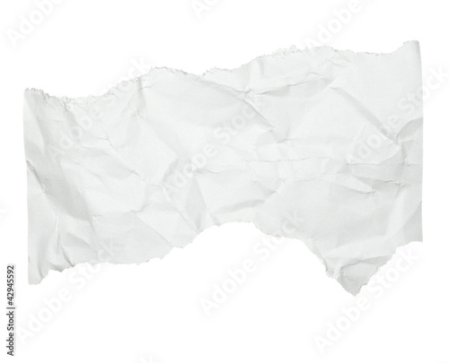 white crumpled note paper