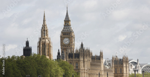 London skyline, Westminster Palace, Big Ben and Central Tower
