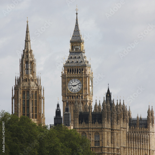 London skyline  Westminster Palace  Big Ben and Central Tower