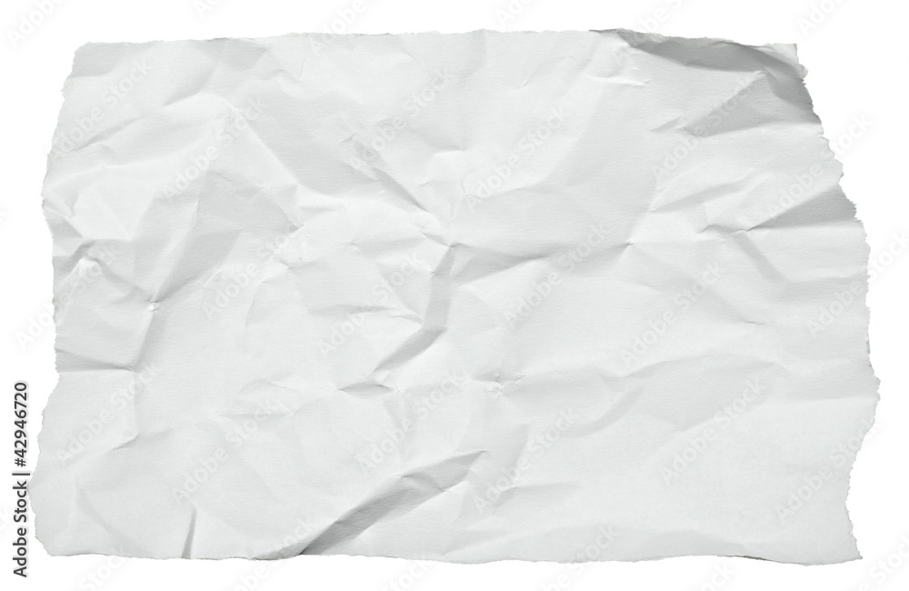 Obraz premium white crumpled note paper