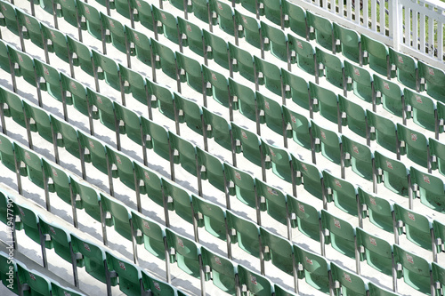 empty light green seating