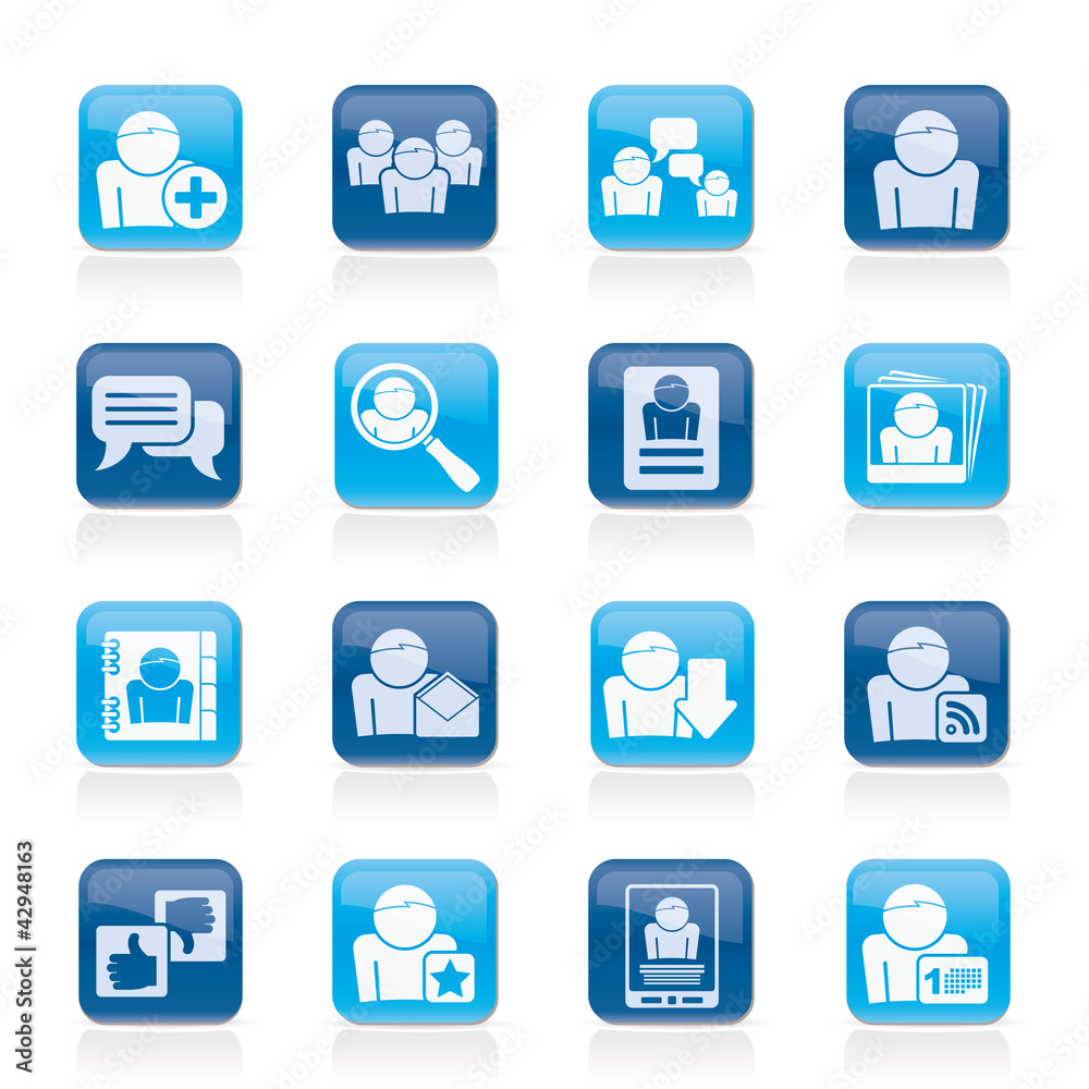 Social Media and Network icons - vector icon set Social Media and Network icons - vector icon set