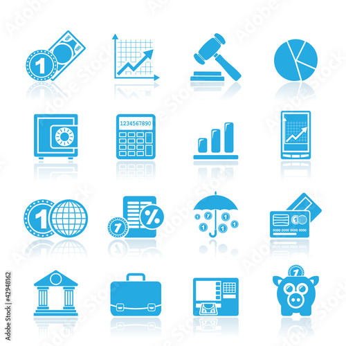 Business and finance icons - vector icon set