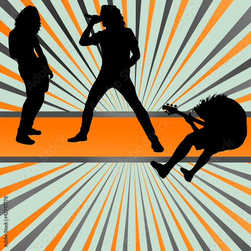 Rock concert band burst background vector