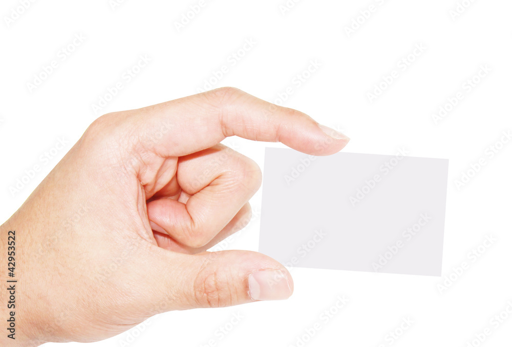 Fototapeta premium hand picking up a card